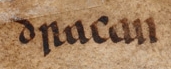 An early appearance of the Old English word dracan in Beowulf; a heroic poem of the 8th century,