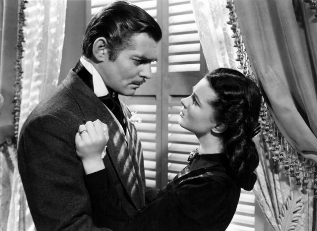 Clark Gable and Vivien Leigh in Gone With the Wind.