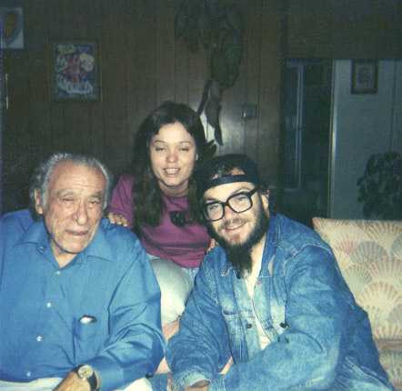 Charles Bukowski (left). Photo by Artgal73 CC By 2.5