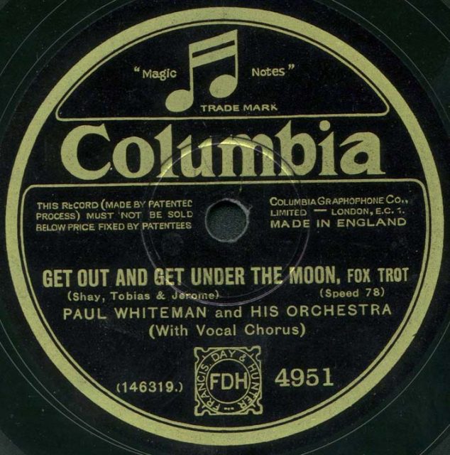 The label of an electrically recorded Columbia disc by Paul Whiteman.