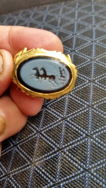 The ring could be from Rome itself or from Africa. Photo by Jason Massey/Facebook