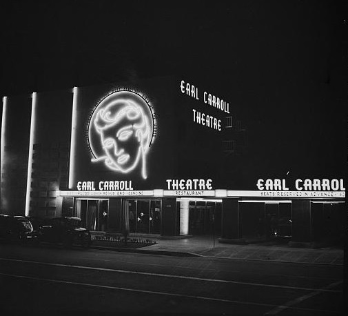 Earl Carroll Theatre, Sunset Strip, Los Angeles, California.