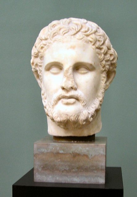 Bust of Philip II of Macedon from the Hellenistic period