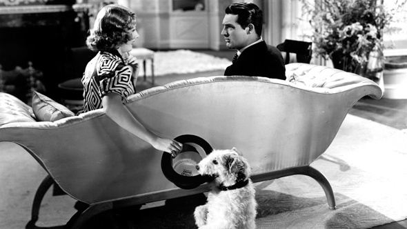 Irene Dunne, Skippy, and Cary Grant in The Awful Truth (1937).