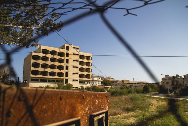 Abandoned building in the district of Varosha in Famagusta, Cyprus.