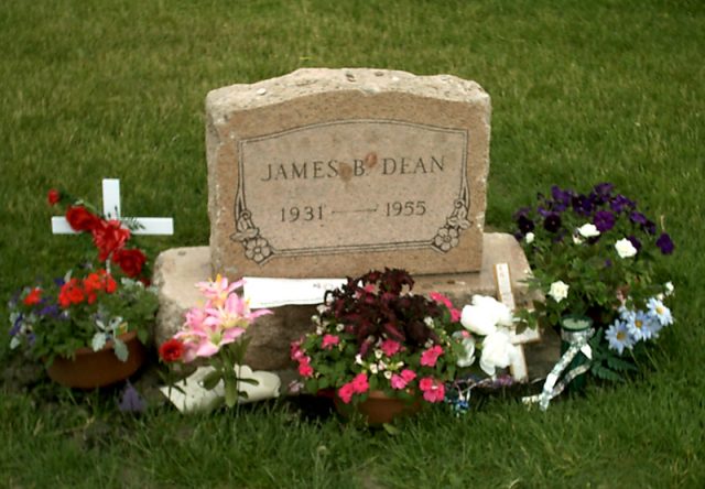 James Dean’s grave, Park Cemetery, Fairmount, IN.