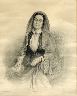 Lithograph of Eliza Jumel.