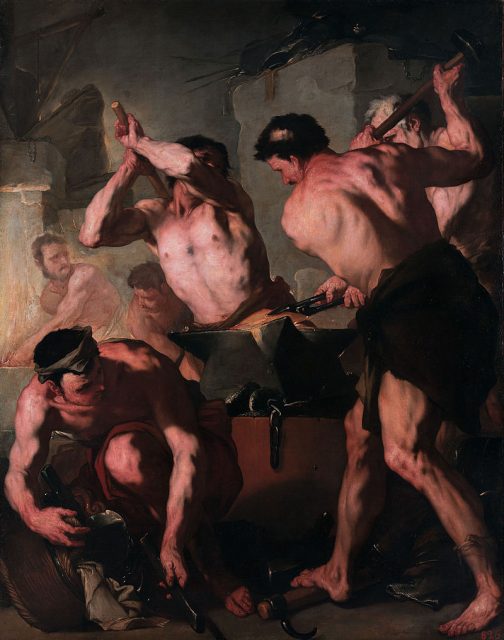 The Forge of the Vulcan by Luca Giordano (c. 1660)