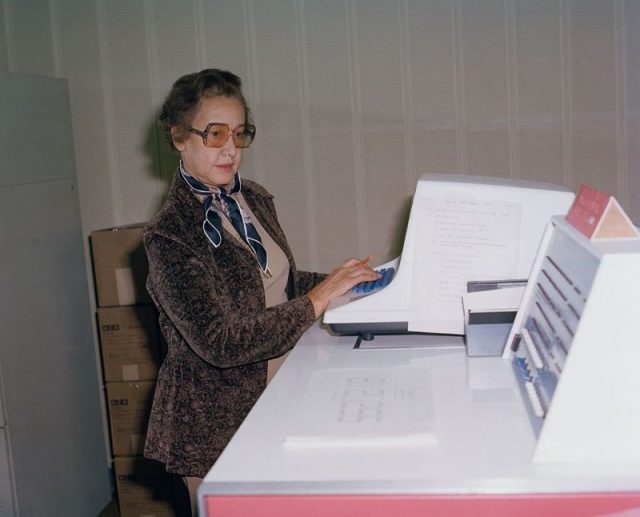 Image of Katherine Johnson at NASA Langley Research Center in 1980