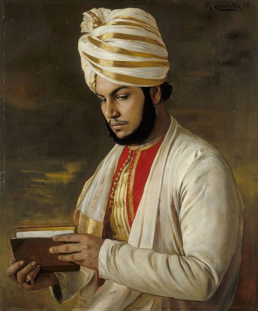 Portrait of Abdul Karim (the Munshi) by Rudolf Swoboda, 1888. Royal Collection.