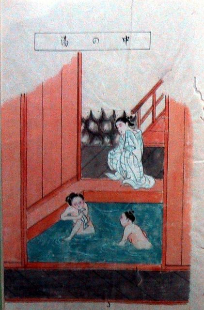 Onsen illustration from 1811. Photo by Chris 73 /CC BY-SA 3.0