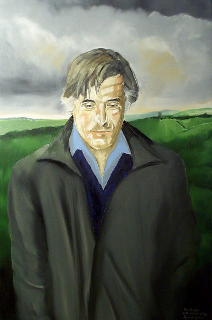 Homage to Ted Hughes by Reginald Gray (2004), Bankfield Museum, Halifax, England.