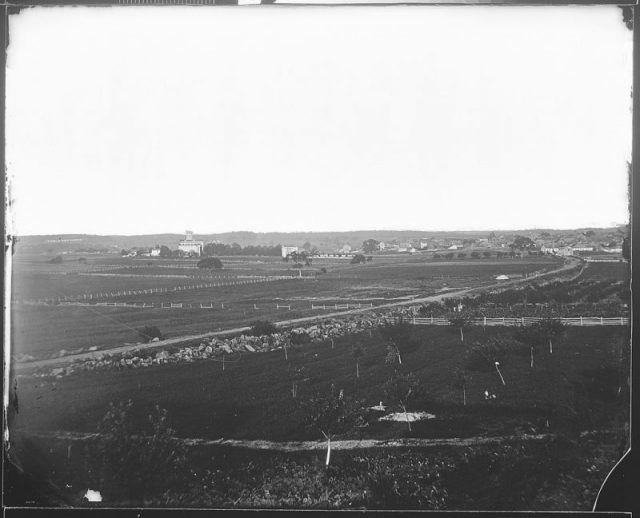 View of Gettysburg in 1863 by Mathew Brady. U.S. National Archives and Records Administration