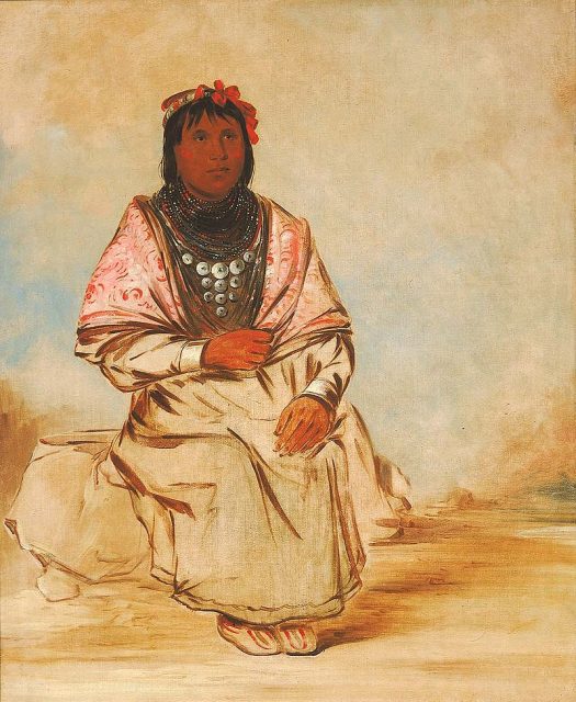 Seminole woman painted by George Catlin, 1834.