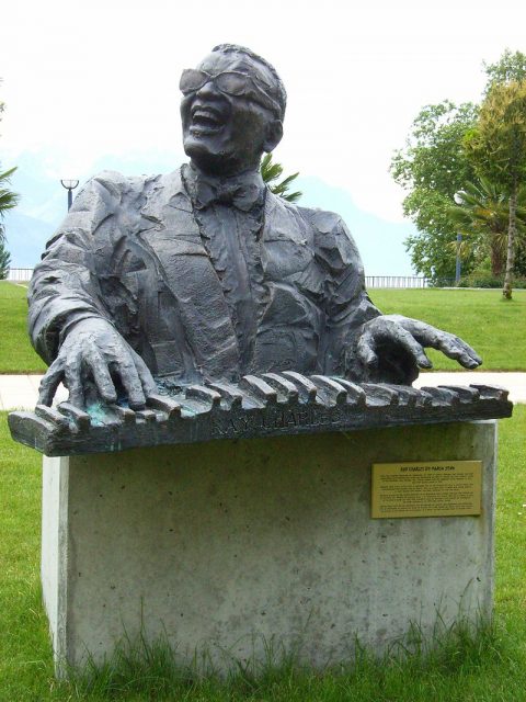 Ray Charles monument in Montreux, Switzerland. Photo by Lysippos CC BY-SA 3.0