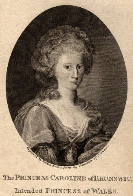Caroline in 1795, shortly before her marriage.