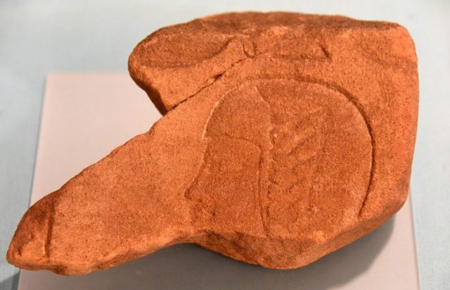 Sandstone fragment from the temple of Amenhotep III showing a young prince, probably Akhenaten before he became a king. 18th Dynasty. From Thebes, Egypt. Displayed at the Petrie Museum of Egyptian Archaeology, London. Photo by Osama Shukir Muhammed Amin FRCP(Glasg) CC BY-SA 4.0