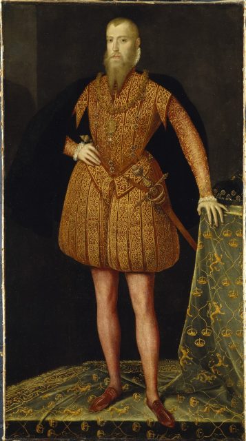 Portrait sent to Queen Elizabeth I of England, to further the negotiations regarding the marriage. By Steven van der Meulen 1561.
