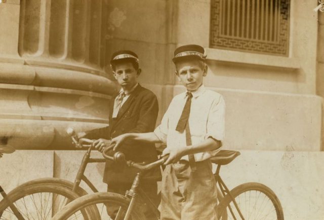 Hodges Gallop (right), Western Union Messenger No. 16, Norfolk, Virginia.