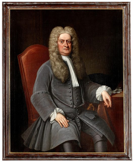 Portrait of Sir Isaac Newton, oil on canvas.