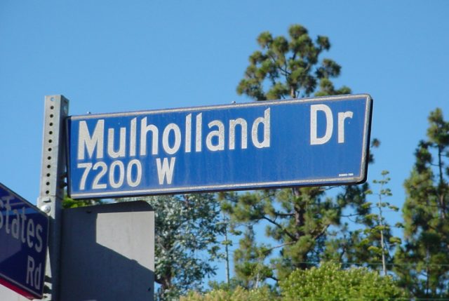 Mulholland Drive signpost.