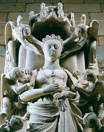 Recumbent effigy on the tomb of Inês de Castro, Posthumous Queen of Portugal.