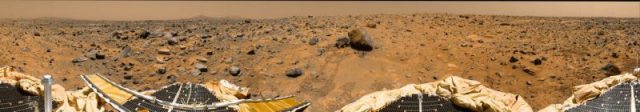 Mars Pathfinder panorama of landing site taken by IMP.