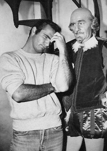 Photo of Burt Reynolds and John Williams from the Twilight Zone episode The Bard.