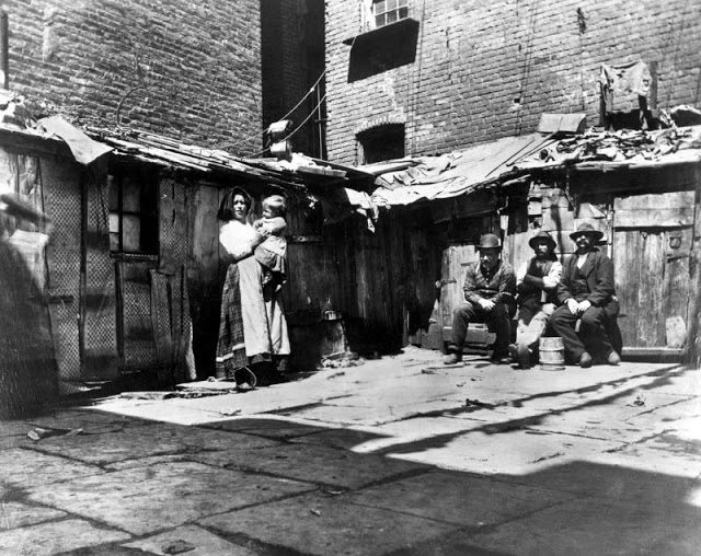 Slum District, New York, circa 1890.
