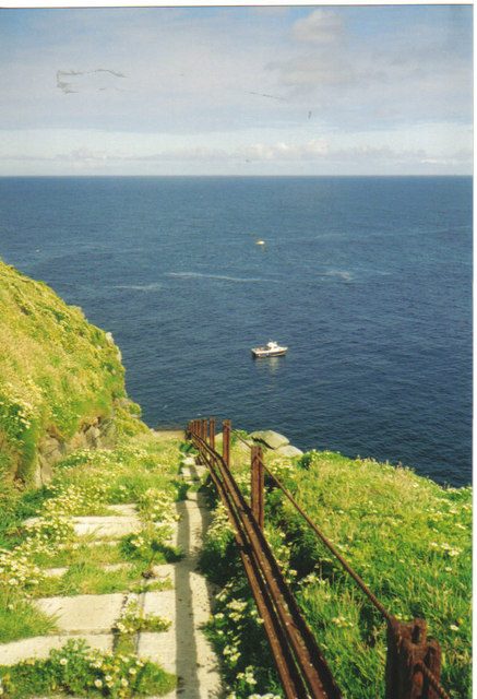 Steps to landing place, Flannan Isles.