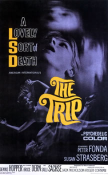 Movie poster for The Trip. Wikipedia @1967 American International Pictures