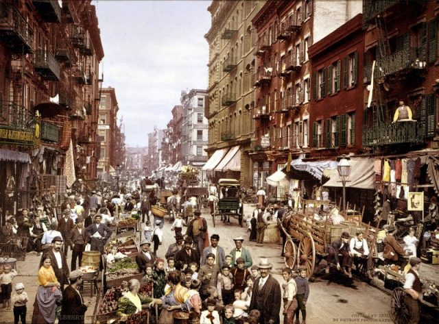 Mulberry Street, on the Lower East Side, c. 1900.