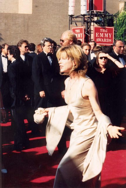 Julianne Phillips on the red carpet at the Emmys, September 11, 1994. Photo by Alan Light CC BY 2.0