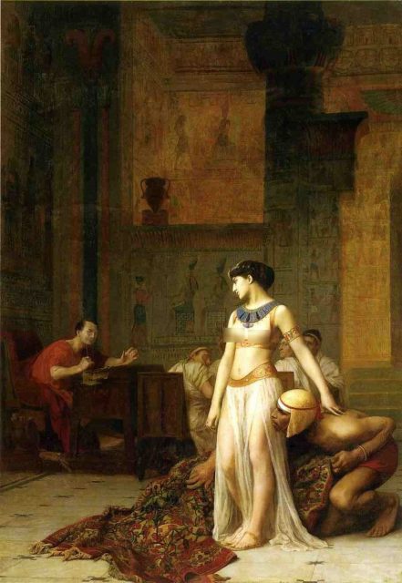 Cleopatra and Caesar by Jean-Leon-Gerome.