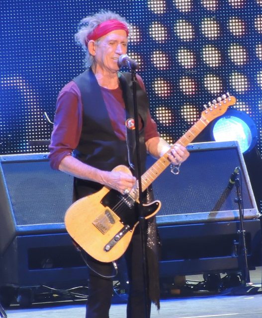 Richards with the Rolling Stones during the 50 & Counting Tour in December 2012. Photo by SolarScott CC BY 2.0