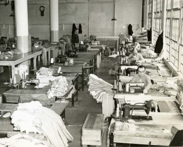 Alcatraz sewing room.