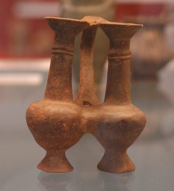 Base ring double juglet, Idalion Antiquities at the British Museum Photo by Geroge M Groutas CC BY 2.0