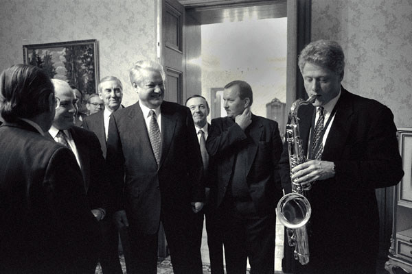 Bill Clinton and Boris Yeltsin, 1994.