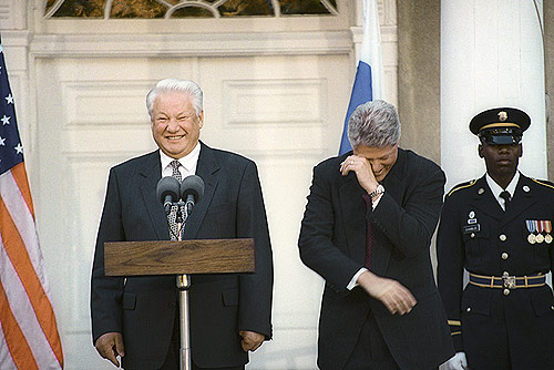 Boris Yeltsin with Bill Clinton. Photo by Kremlin.ru CC BY 4.0