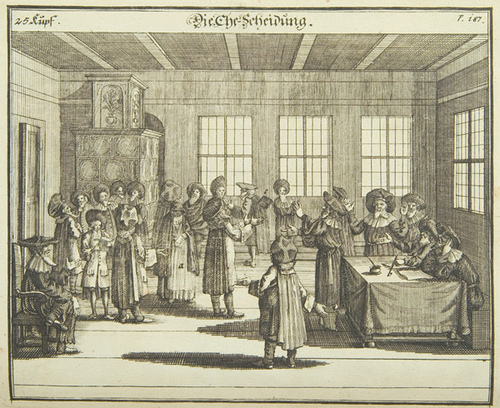 Divorce, 1724, from Juedisches Ceremoniel.