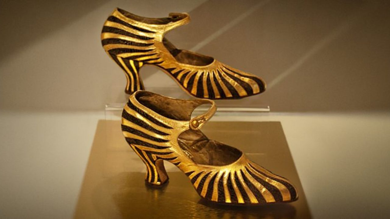 gold flapper shoes