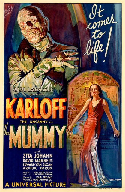 Film poster for the 1932 film The Mummy.