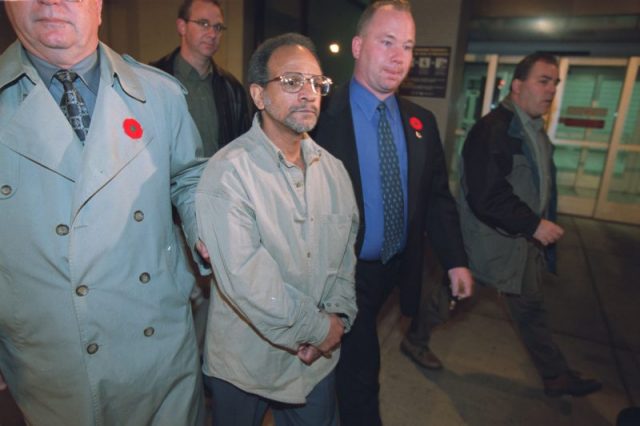 CRITTON 11/06/01 Patrick Dolan Critton returns to Canada after hijacking an airplane from Canada 30 years before. Arrested in Vernon, New York. Photo by Michael Stuparyk/Toronto Star via Getty Images
