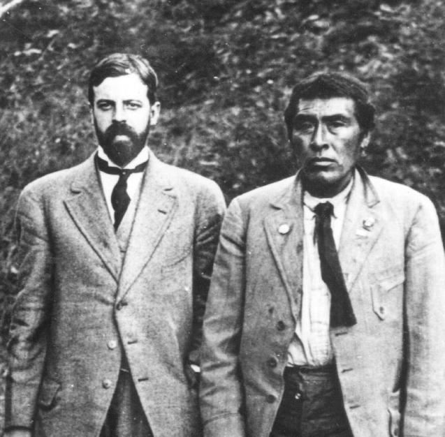 Ishi, the last known member of the Yahi tribe, with anthropologist Alfred L. Kroeber.
