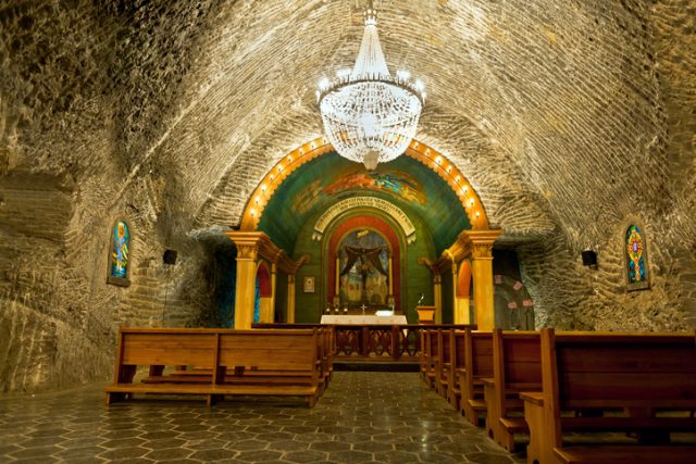 Saint John Chapel in Wieliczka Salt Mine, Poland.