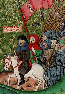 Jan Žižka leading his troops (illumination from the late 1400’s)