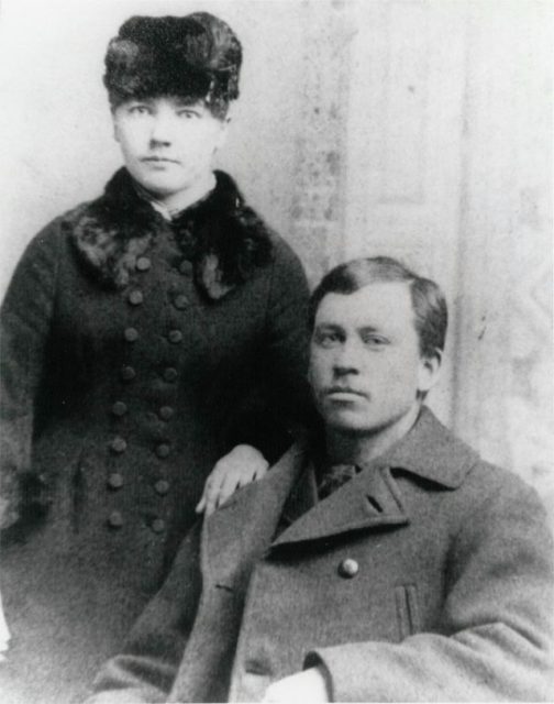 Laura and Almanzo, c. 1885-86.