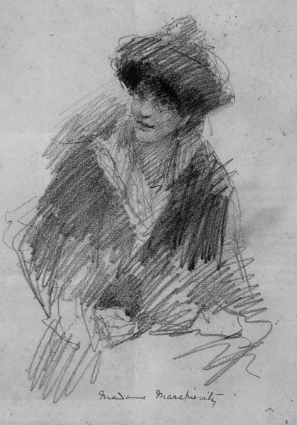 Sketch of Constance Markievicz by John Butler Yeats.