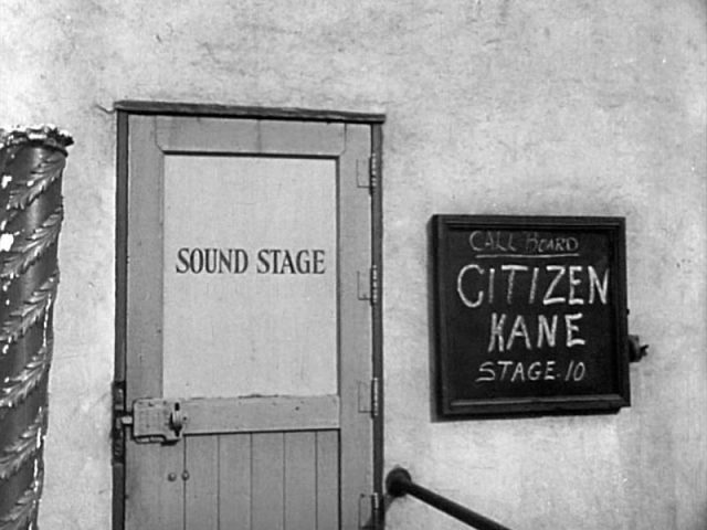 Sound stage entrance, as seen in the Citizen Kane trailer.