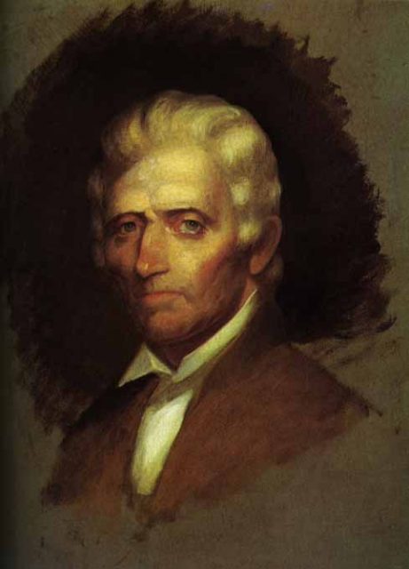 Oil sketch of Daniel Boone by Chester Harding,